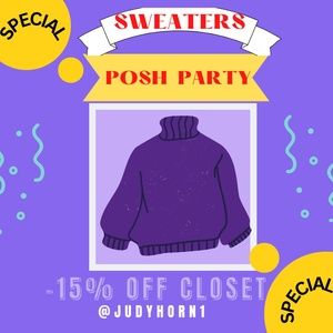 POSH PARTY SPECIAL ROBERT GRAHAM Zip 100% Wool Sweater